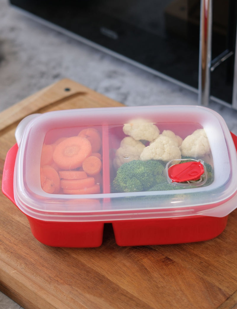 Good2Heat divided microwave container 24.5x16x7cm (British brand)