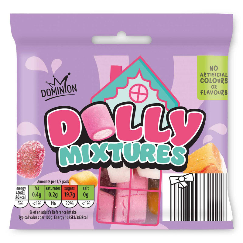 Dolly Mixtures multi-coloured sweets, UK version