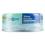 Tinned tuna steaks in water 110g can (British brand)