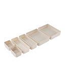 Drawer Organiser Black or Grey 6 Piece