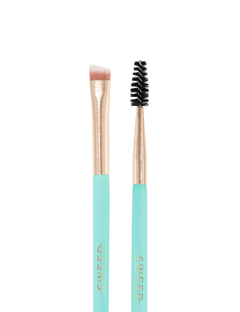 Sweed brow and liner brush with spoolie, imported from the UK
