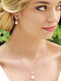 Ivory & Co Silver Tone Morocco Crystal and Pearl Earrings, UK version