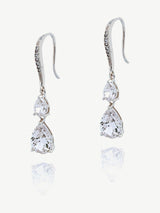 Next Ivory & Co Silver Plated Detroit Crystal Statement Earrings- Buy online at McGrocer