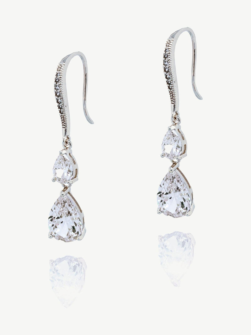 Ivory & Co silver plated Detroit crystal earrings, UK version