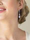 Ivory & Co silver plated Detroit crystal earrings, UK version
