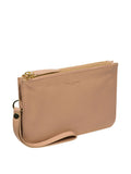 Pure Luxuries London cream Nappa leather clutch bag (British brand)