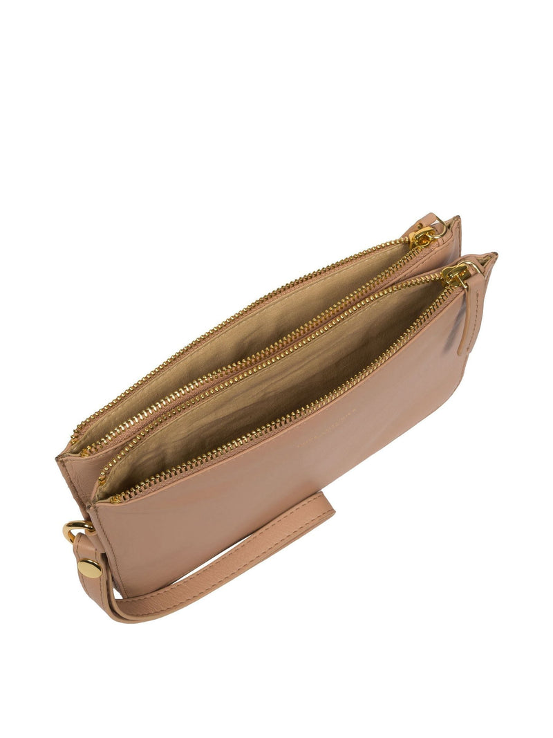 Pure Luxuries London cream Nappa leather clutch bag (British brand)