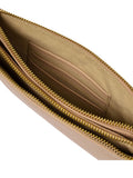 Pure Luxuries London cream Nappa leather clutch bag (British brand)