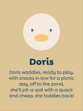 JoJo Maman Bébé Doris Duck medium soft toy, imported from the UK