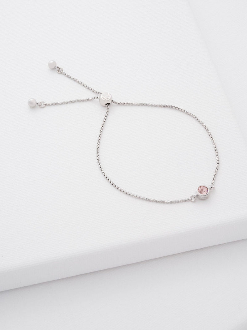 Ted Baker crystal drawstring bracelet vintage rose (British brand)