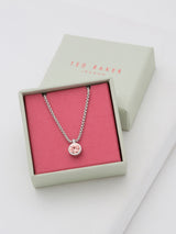 Next Ted Baker Vintage Rose Silver Tone Crystal Pendant Necklace 48cm- Buy online at McGrocer