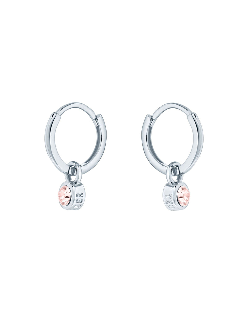 Ted Baker silver tone vintage rose huggie earrings, imported from the UK