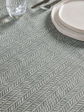 Charcoal Grey Chevron Wipe Clean Tablecloth