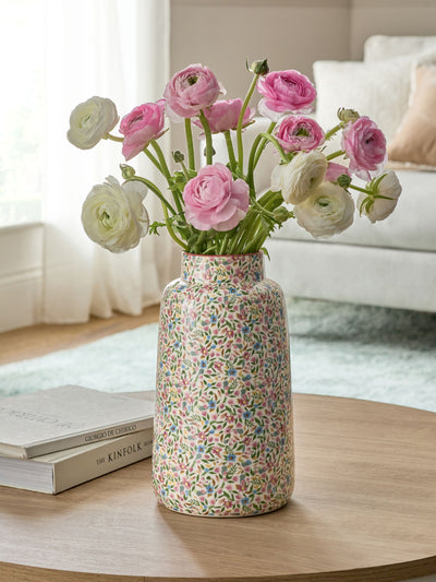Next Pink Large Ditsy Floral Stoneware Vase- Buy online at McGrocer