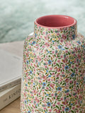 Pink large ditsy floral vase, imported from the UK