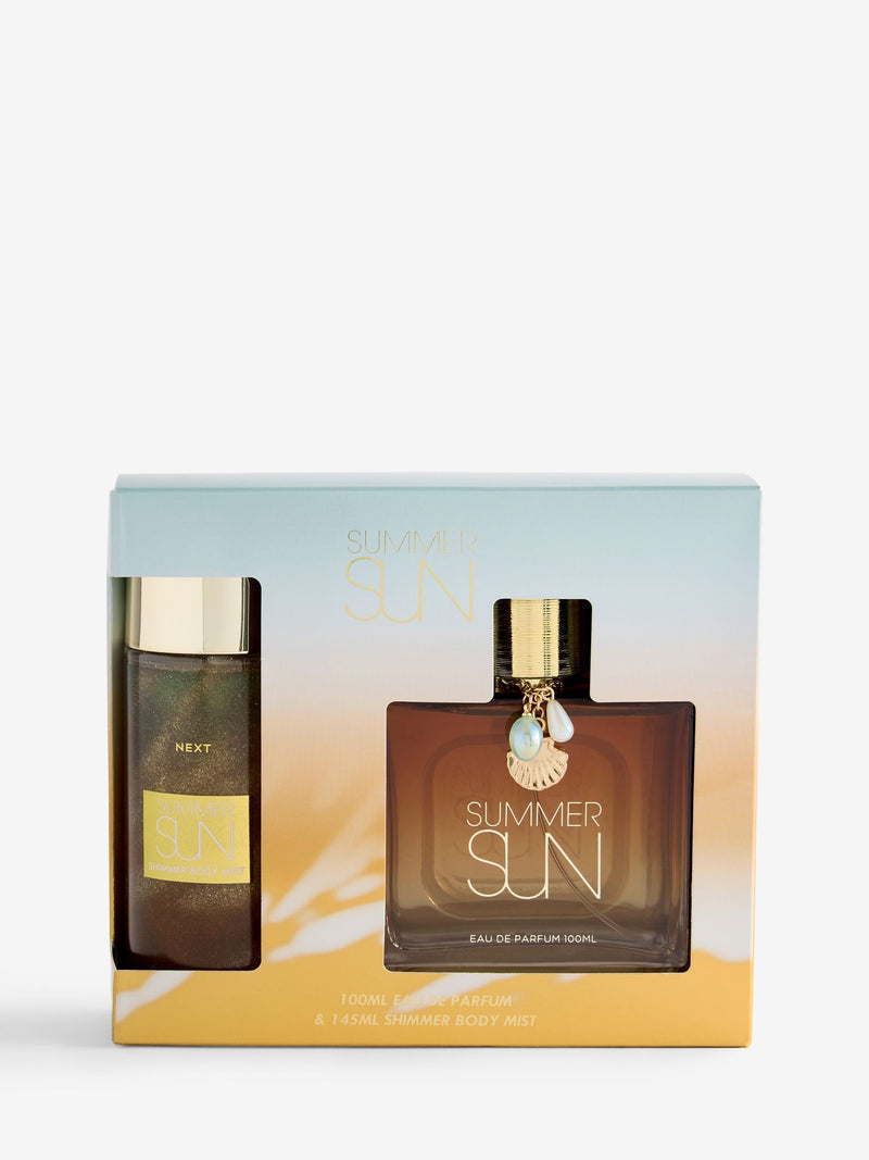 Summer Sun perfume and shimmer body mist gift set 100ml & 145ml (British brand)