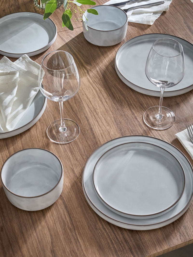 Light Grey Cloud 12 piece dinner set, imported from the UK