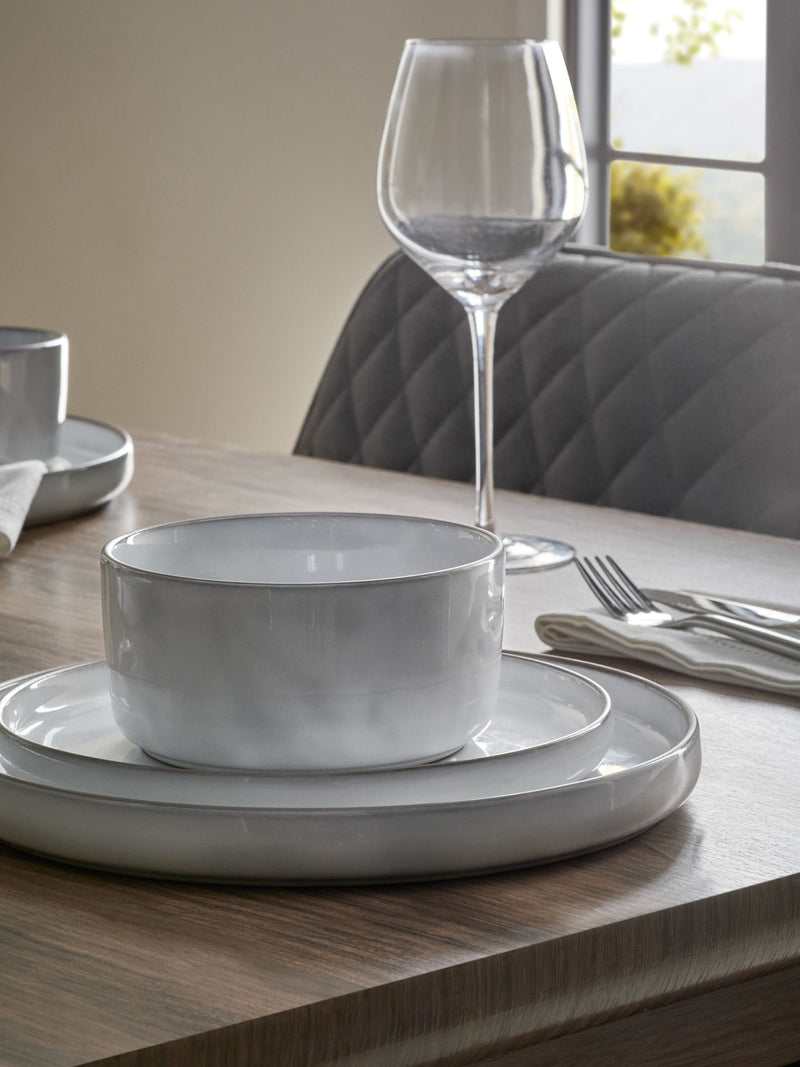 Light Grey Cloud 12 piece dinner set, imported from the UK