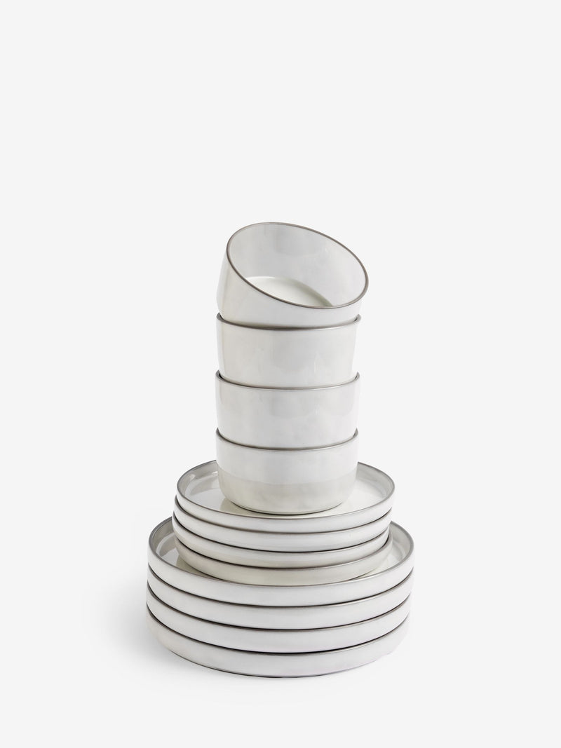 Light Grey Cloud 12 piece dinner set, imported from the UK