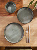12 Piece Green Dalton Reactive Glaze Dinner Set