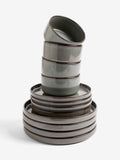 12 Piece Green Dalton Reactive Glaze Dinner Set