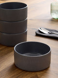 Stamford charcoal grey cereal bowls set of 4 (British brand)