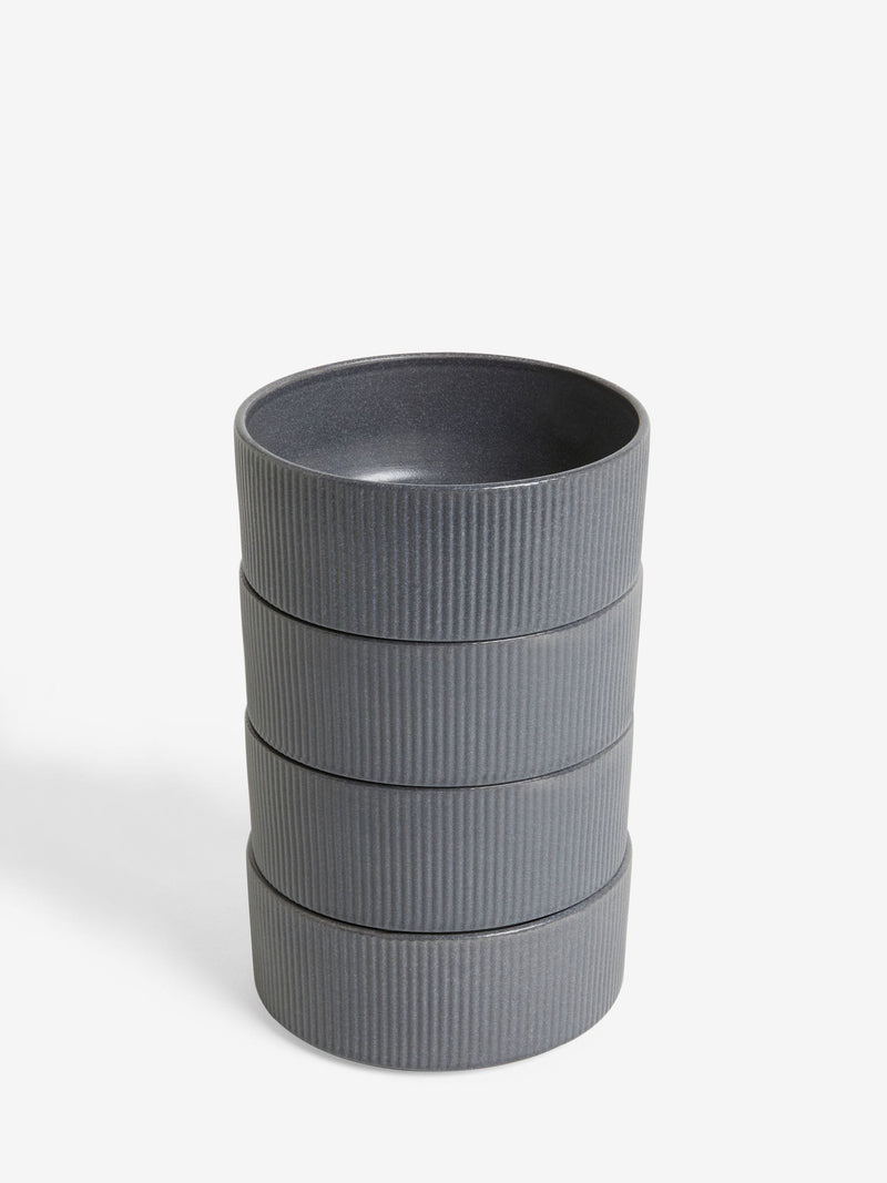 Stamford charcoal grey cereal bowls set of 4 (British brand)