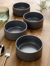 Next Stamford Charcoal Grey Cereal Bowls Set of 4- Buy online at McGrocer