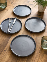 Next Stamford Charcoal Grey Stoneware Side Plates Set of 4- Buy online at McGrocer