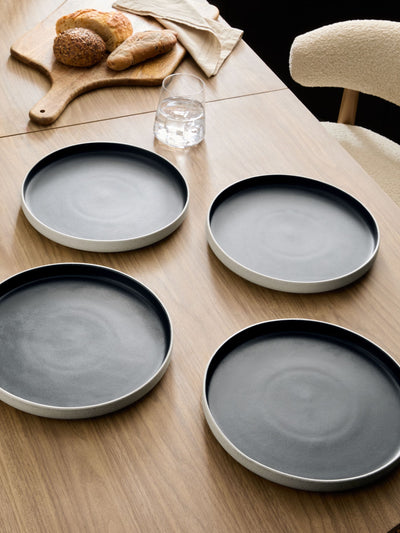 Next Otis Black Stoneware Dinner Plates Set of 4- Buy online at McGrocer