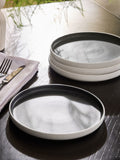 Otis black side plates set of 4 stoneware (British brand)