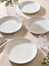 Moderna White Dinner Plates Set of 4