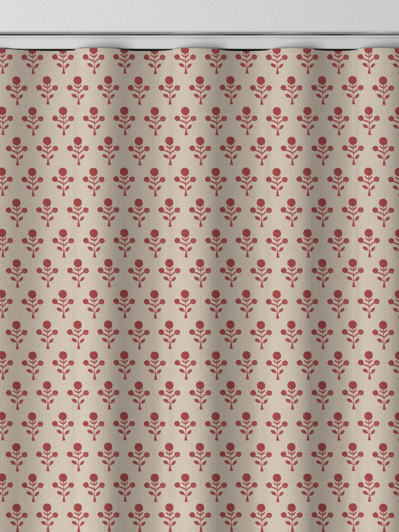Emily Bond Swiss Red Hawthorn made to measure curtains (British brand)