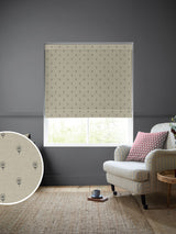 Next Emily Bond Charcoal Grey Wild Thyme 100% Cotton Roman Blind- Buy online at McGrocer