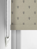 Emily Bond Charcoal Grey Wild Thyme roller blind - British product