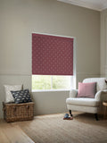 Emily Bond roller blind Burgundy Red Wild Thyme, UK version