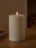 Ivory Large LED Pillar Candle 15cm, UK version