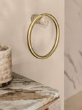 N. Premium gold marble large towel ring (British brand)