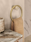 N. Premium gold marble large towel ring (British brand)