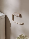Natural Rib Toilet Roll Holder with resin backplate - British product