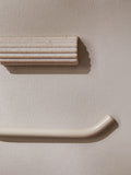 Natural Rib Toilet Roll Holder with resin backplate - British product
