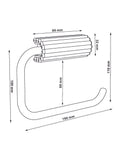 Natural Rib Toilet Roll Holder with resin backplate - British product