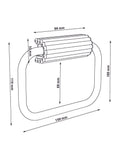 Natural Rib bathroom towel ring 15x11x2.5cm imported from the UK