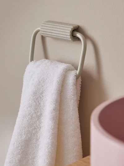 Next Natural Rib Towel Rail Ring Bathroom Towel Ring 15cm x 11cm x 2.5cm- Buy online at McGrocer