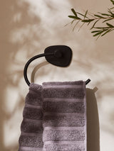 Next Black Pebble Towel Rail Ring Wall Mounted Bathroom Accessory 18x23x4cm- Buy online at McGrocer