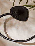 Black Pebble Towel Rail Ring 18x23x4cm - British product