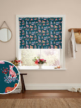 Next Cath Kidston Teal Blue Puppy Fields Made to Measure Roller Blind- Buy online at McGrocer