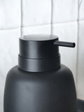 Moderna black soft touch soap dispenser, imported from the UK