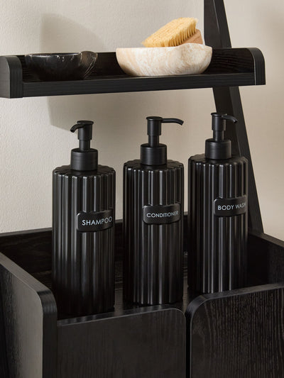 Next Black Rib Refillable Soap Dispenser Bottles Set- Buy online at McGrocer