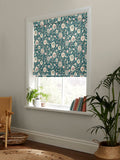 Cath Kidston Strawberry Gardens roman blind teal blue - British product